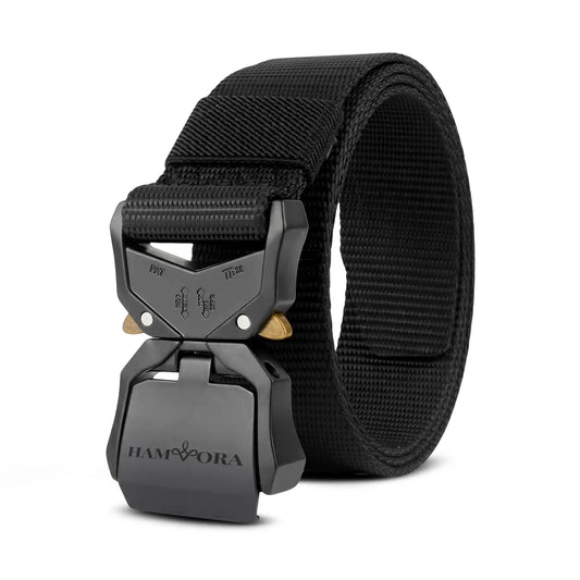 Men's Tactical Belt Quick Release Buckle | No Holes Nylon Belt